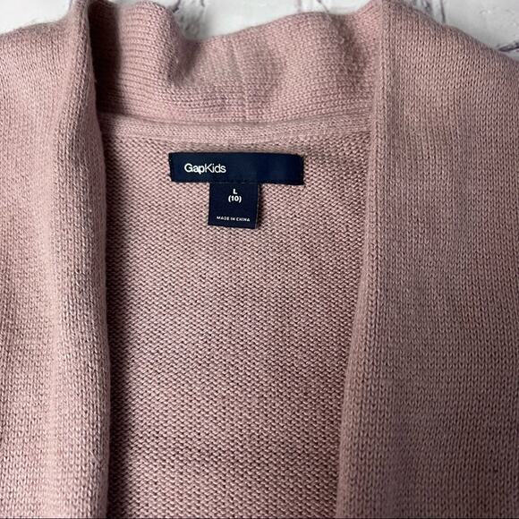 Gap Big Kid Embellished Girls Open Front Cardigan Sz L - Picture 8 of 10